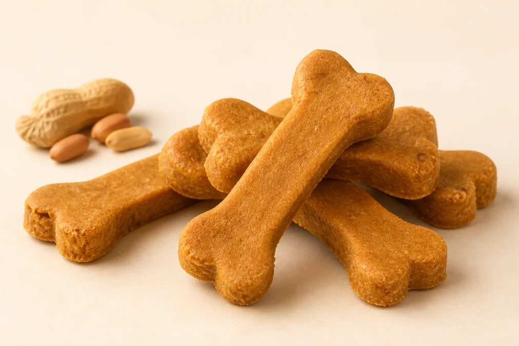 Peanut butter flavored dog chews