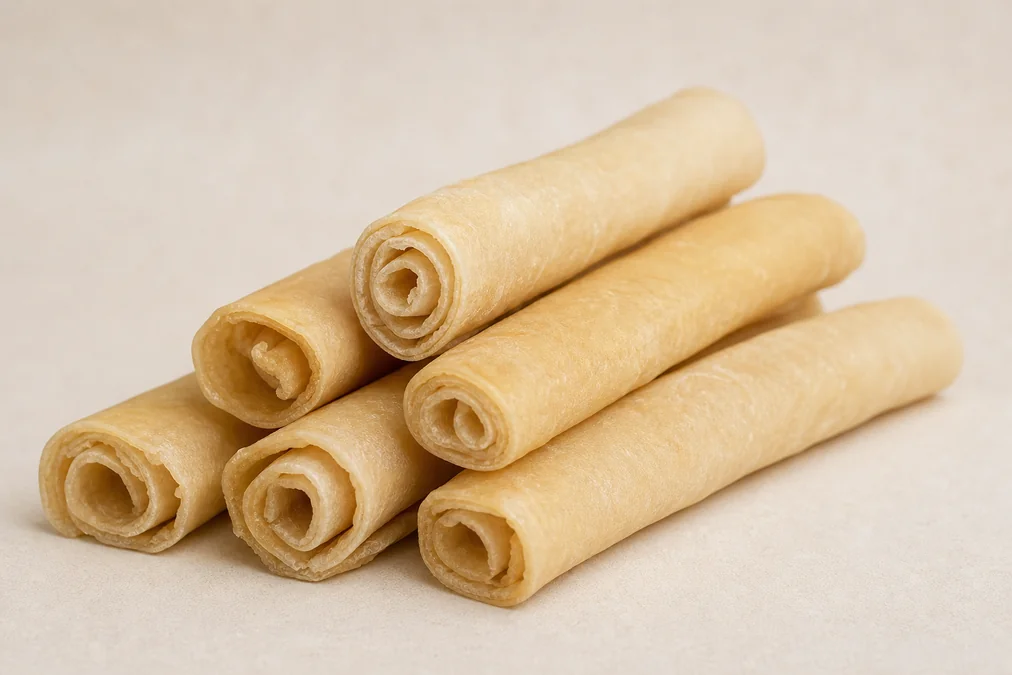 Natural rawhide dog chews