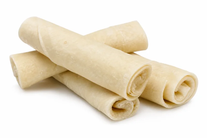 Natural rawhide dog chews